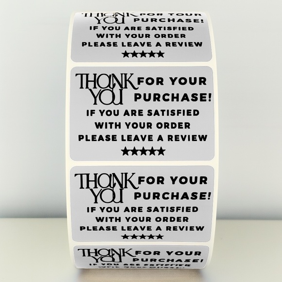 Thank You Stickers Please Leave a Review – Small Business Packaging Labels - Picture 10 of 11